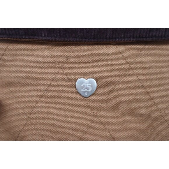 Vintage Carhartt WIP-25 Brown Quilted Jacket S Heavy-Duty Cotton Blend - Picture 10 of 11